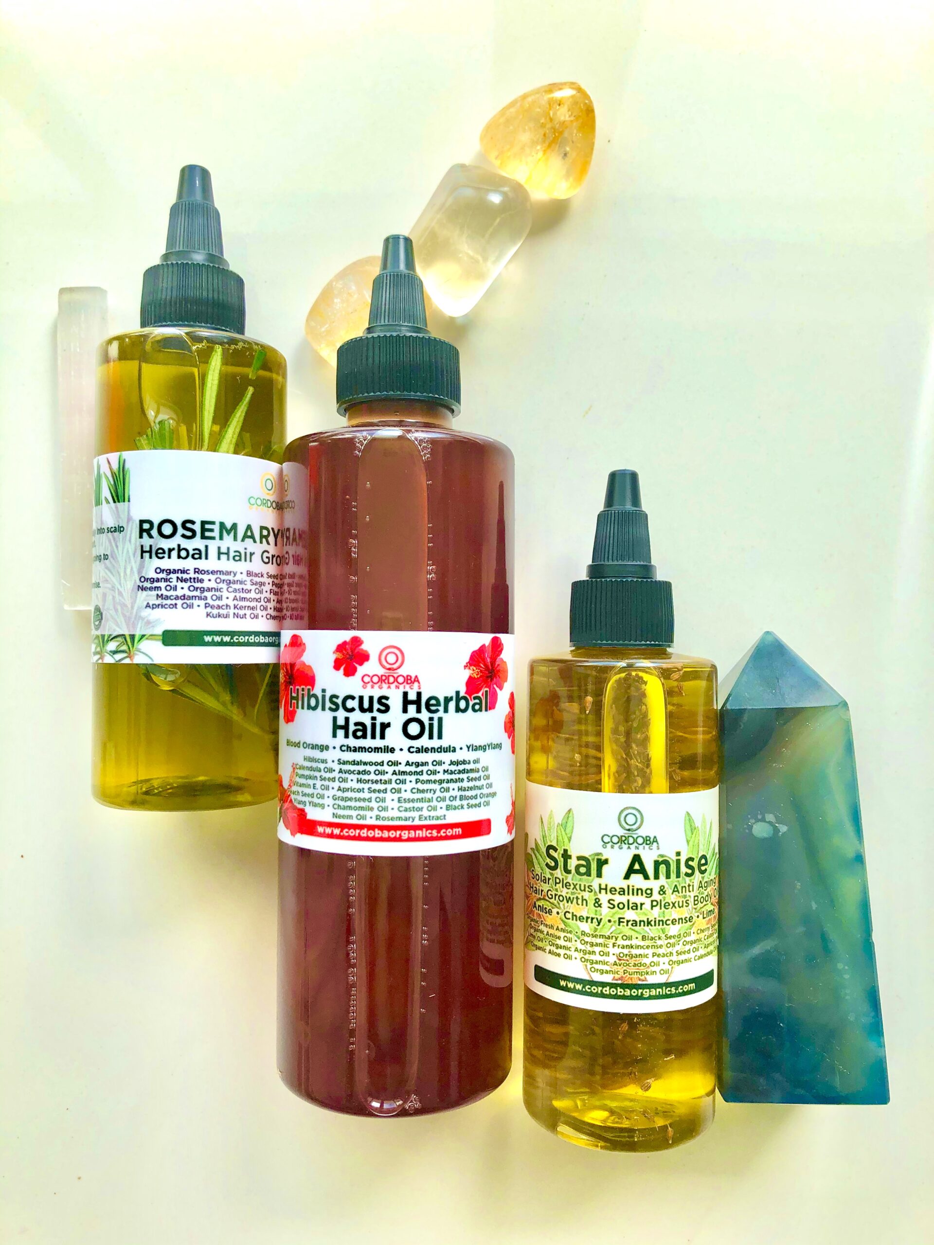 Hair Growth Oil Trifecta Kit: Rosemary's Baby, Herbal Hibiscus & Star Anise  Solar Plexus Body AND Hair Oil. Get ALL 3 at at the same time. -  .com