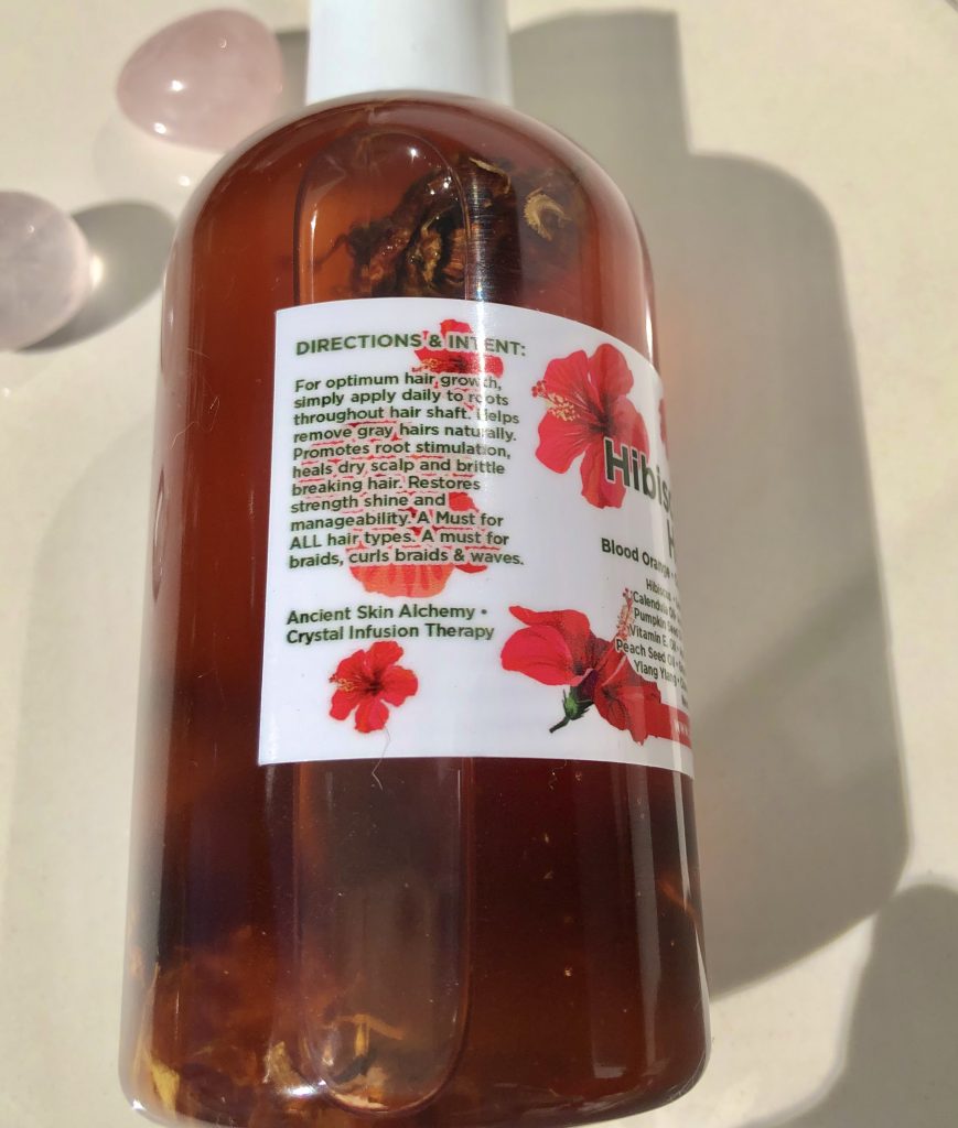 Hibiscus Herbal Unisex Hair Growth Oil Made With Oils & Herbs Blood Orange