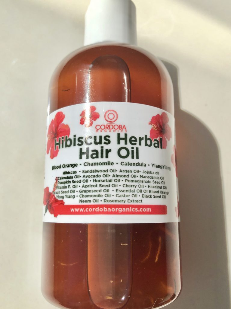 Hibiscus Herbal Unisex Hair Growth Oil Made With Oils & Herbs Blood Orange