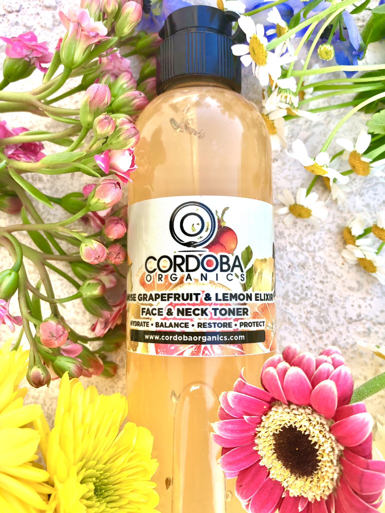 Anise Grapefruit & Lemon Elixir Face & Neck Toner. Herbal Quinine